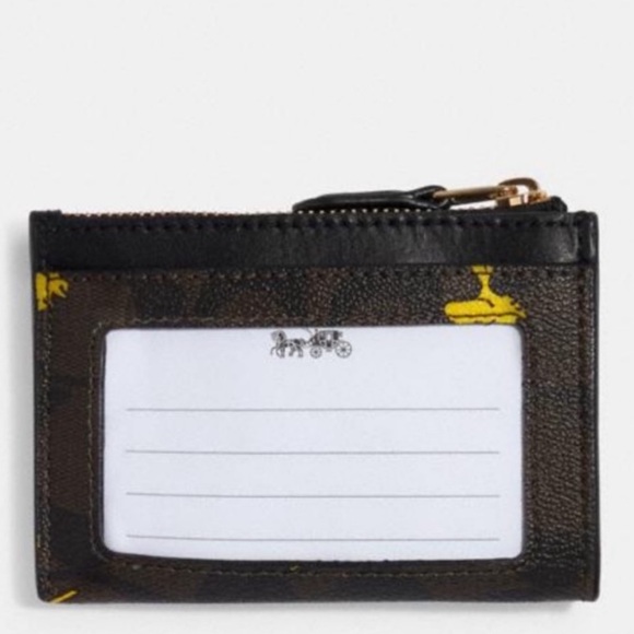 Coach X Peanuts Skinny Mini ID Case With Woodstock - Picture 2 of 6